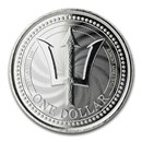 2019 Barbados 1 oz Silver Trident BU 2019 Barbados 1 oz Silver Trident BU